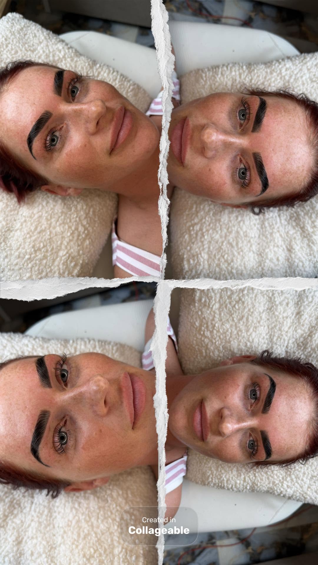 Brow lamination before and after results at The Browtique, Carlisle